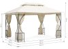 Kertes sátor szúnyoghálóval 3x4m BEIGE színben