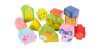 Fa ház farm szortírozó kockákkal Ecotoys - gyermek játék, fa játék, színes kockák, oktató játék