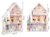 Fa babaház XXL Púder Lakóhely ECOTOYS - Gyermek játék, baba ház, fa játék, XXL méret