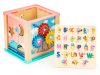 Fa oktató kocka, ECOTOYS mula szortírozó