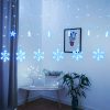 Fények hópehelyek csillagok Karácsonyi fényfüggöny 138LED