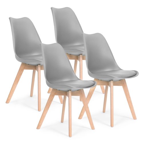 Kényelmes szürke étkezőszék párnával, modern design - ModernHome