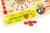 Fa manipulációs tábla gyerekeknek, naptár óra ECOTOYS