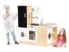 Fa konyha gyerekeknek nagyméretű táblával és LED világítással - ECOTOYS