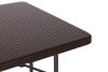 Rattan Bankett Asztal 180cm + 2 Pad Magyarországon - Kerti, Terasz, Piknik, Kültéri, Rattan Bútor, Bankett Asztal Set