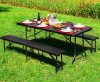 180 cm-es vendéglátó asztal + 2 pad bankett szett