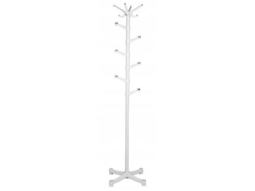 Álló ruhafogas, fehér színben, modern design, könnyen összeszerelhető, praktikus tárolás