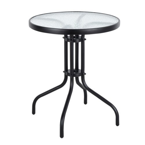 Kerti asztal 60 cm edzett üveglappal teraszra, erkélyre – MultiGarden