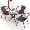 Kerti asztal 60 cm edzett üveglappal teraszra, erkélyre – MultiGarden
