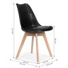 4 darabos nappali-étkező szék szett párnával, eco-bőr, ModernHome