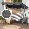 Vízálló napellenző kerti hintához 210 x 145 cm szürke ModernHome