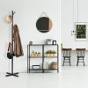 Fém álló ruhafogas 7 akasztóval, 177 cm, ModernHome