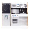 Gyerek konyha hanggal és LED krétatáblával, fém kiegészítőkkel, MDF, 3+ év, ECOTOYS