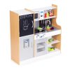 Gyerek konyha hanggal és LED krétatáblával, fém kiegészítőkkel, MDF, 3+ év, ECOTOYS