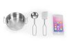 Gyerek konyha hanggal és LED krétatáblával, fém kiegészítőkkel, MDF, 3+ év, ECOTOYS