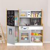 Gyerek konyha hanggal és LED krétatáblával, fém kiegészítőkkel, MDF, 3+ év, ECOTOYS
