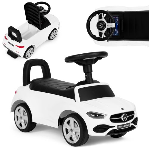 Mercedes C osztály kisautó, interaktív kormány, hangok, fehér