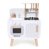 Gyerek fa konyha retro sütővel, főzőlapokkal, mosogatóval és kiegészítőkkel – ECOTOYS