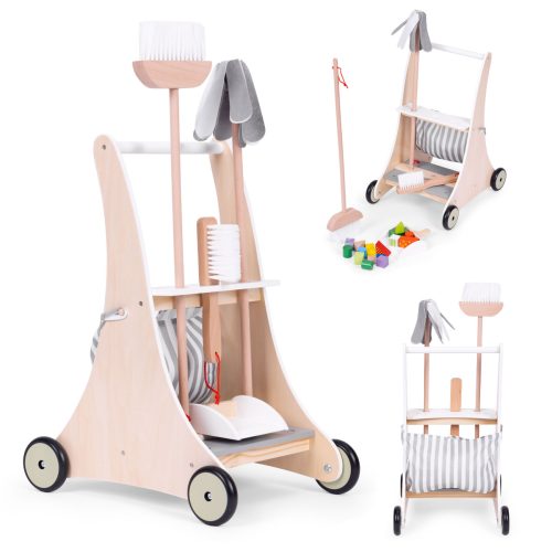 Fa takarítókészlet gurulós kocsi bézs ECOTOYS
