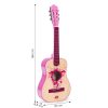 Gyerek gitár rózsaszín nagy – 34 cm fa, 6 húros, fém és nejlon húrokkal, ECOTOYS