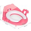 Gyerek vécéülőke fogantyúval, puha párnával, rózsaszín, ECOTOYS