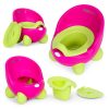 Gyerek bili levehető betéttel, csúszásgátló lábakkal, rózsaszín-zöld, ECOTOYS