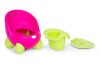 Gyerek bili levehető betéttel, csúszásgátló lábakkal, rózsaszín-zöld, ECOTOYS