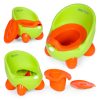 Gyerek bili levehető betéttel, csúszásgátló lábakkal, zöld, ECOTOYS