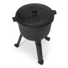 Öntöttvas álló bogrács 5L, vadászlábas, tűzrakó grill, MultiGarden