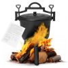 Öntöttvas álló bogrács 8L, vadászlábas, tűzrakó grill, MultiGarden