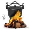 Álló öntöttvas bogrács 10L vadász üst tűzhelyhez, grillezéshez – MultiGarden