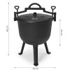 Álló öntöttvas bogrács 10L vadász üst tűzhelyhez, grillezéshez – MultiGarden