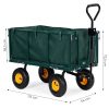 Kerti szállítókocsi, 400 kg, traktorhoz, nyitható oldalfalakkal, nagy felfújható kerekekkel, MultiGarden