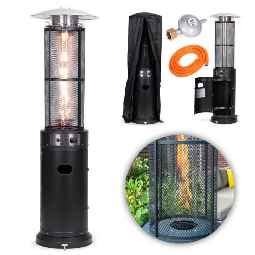 Gáz teraszfűtő, 13 kW, teraszra és kertbe, szabályzóval, tömlővel, huzattal – MultiGarden