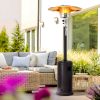 Gázos teraszmelegítő, 13 kW, üveg, kertbe és teraszra, szabályzóval, tömlővel, takaróval – MultiGarden