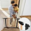 Biztonsági kapu lépcsőkhöz és ajtókhoz, 74-100 cm, fém és fa, bővíthető, ECOTOYS