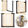 Biztonsági kapu lépcsőkhöz és ajtókhoz, 74-80 cm, fém és fa, ECOTOYS
