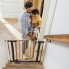 Biztonsági kapu lépcsőkhöz és ajtókhoz, 74-80 cm, fém és fa, ECOTOYS