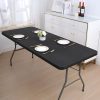 Catering asztal 180 cm, bőrönddé hajtható, fekete, ModernHome