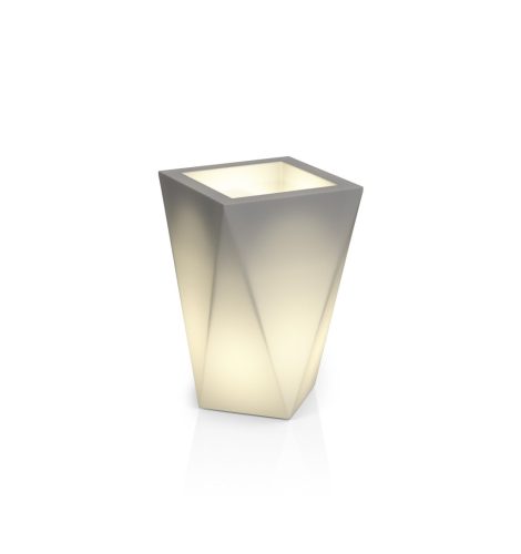 Designer kaspó VASO fehér világítással