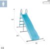 Gyermek kerti csúszda 244 cm, nagy, acél-műanyag – 44107 INTEX