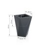 Designer kaspó VASO fehér világítással