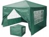 Kerti rendezvénysátor, 3x3 m, 4 oldalfal, zöld, MultiGarden