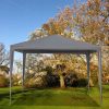 Kerti rendezvénysátor, 3x3 m, 4 oldalfal, szürke, MultiGarden