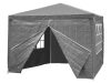 Kerti rendezvénysátor, 3x3 m, 4 oldalfal, szürke, MultiGarden