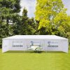 Kerti rendezvénysátor, 3x9 m, 8 oldalfal, fehér, MultiGarden