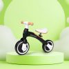 Egyensúlyozó bicikli pedálokkal – 3 az 1-ben, oldalsó kerekekkel, fekete, ECOTOYS