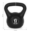 Kettlebell 6 kg edzéshez, súlygolyó, fitnesz súly, ModernHome
