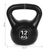 Kettlebell 12 kg edzéshez, súlygolyó, fitnesz teher, ModernHome
