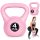 Kettlebell 4 kg edzéshez, súlygolyó, fitnesz, rózsaszín, ModernHome